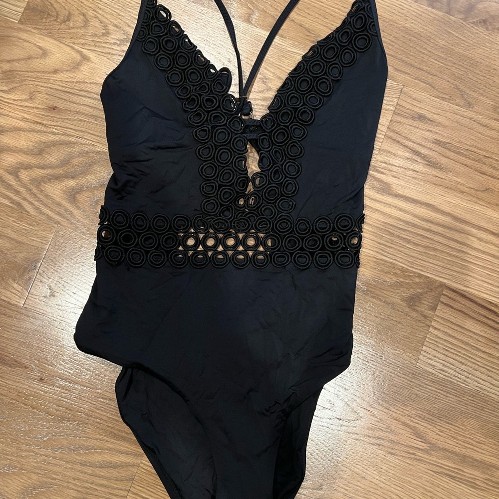 Chic Black One-Piece Swimsuit